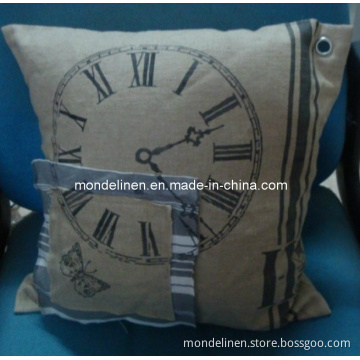 Nature Linen Cushion Cover with French Style (LCC-03)